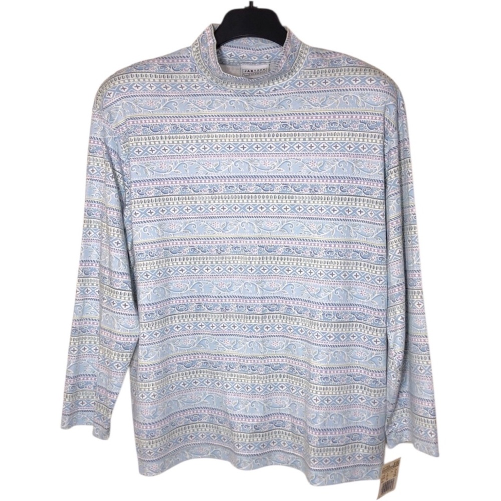 NWT Vintage Jantzen Classics Mock Neck Pullover Womens Size XL Fall Casual